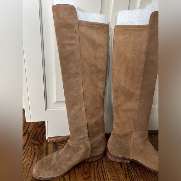Sole Society Tan Suede Knee High Boots, Size 9 - Picture 2 of 10